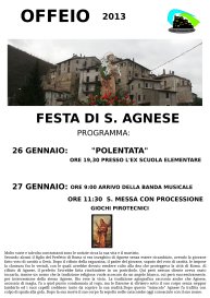Festeggiamenti in onore di S.Agnese - 26 gennaio 2013